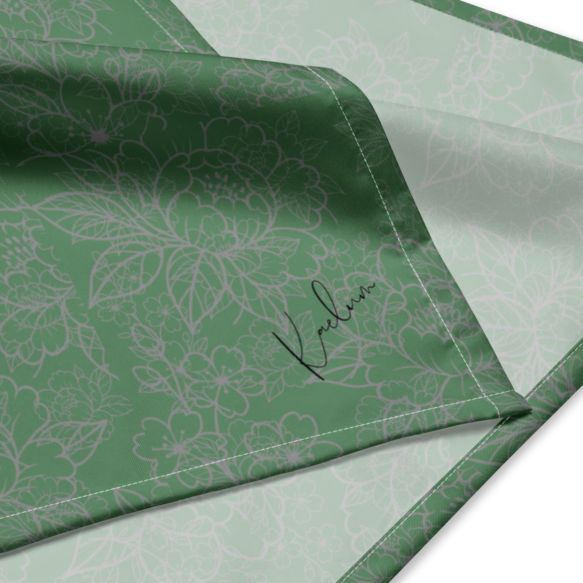 Kaelum Design Bandana: Green print