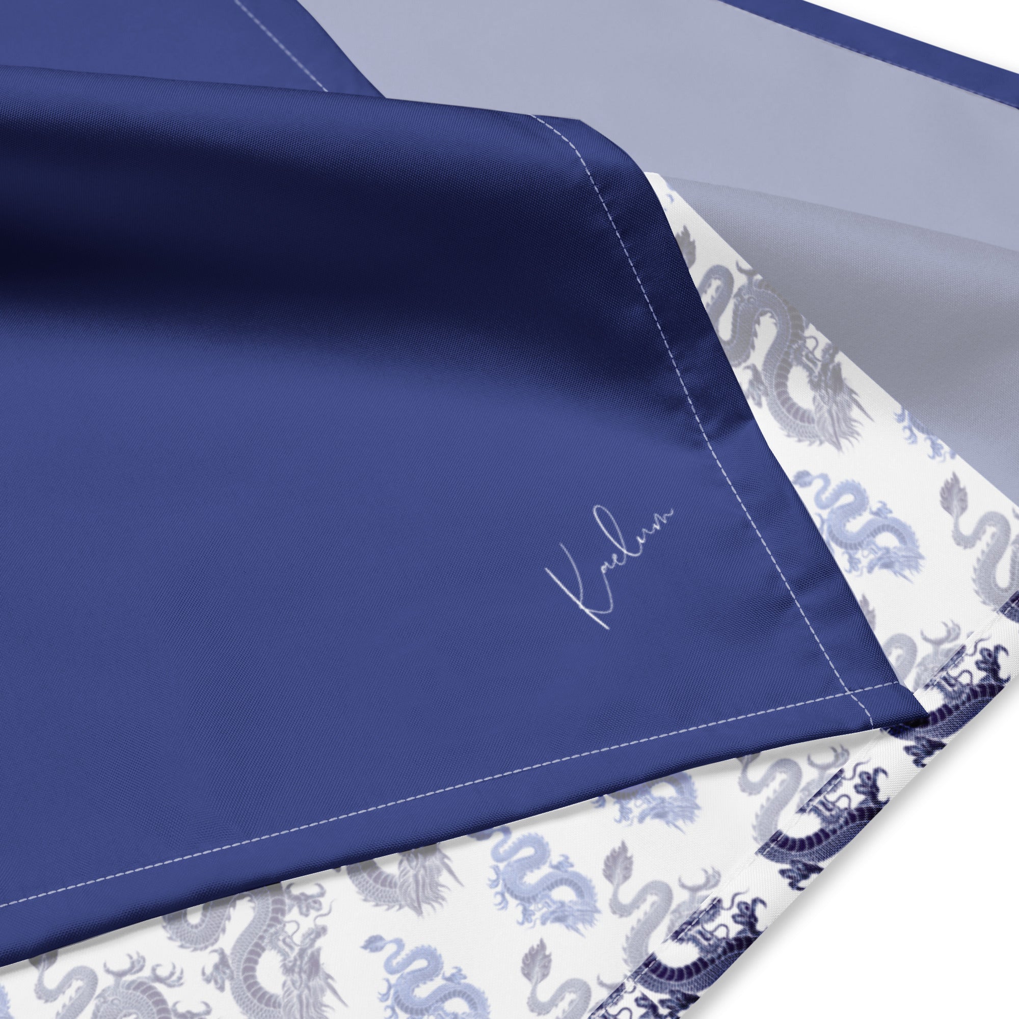 Kaelum Design Blue Color Block Dragon Bandana