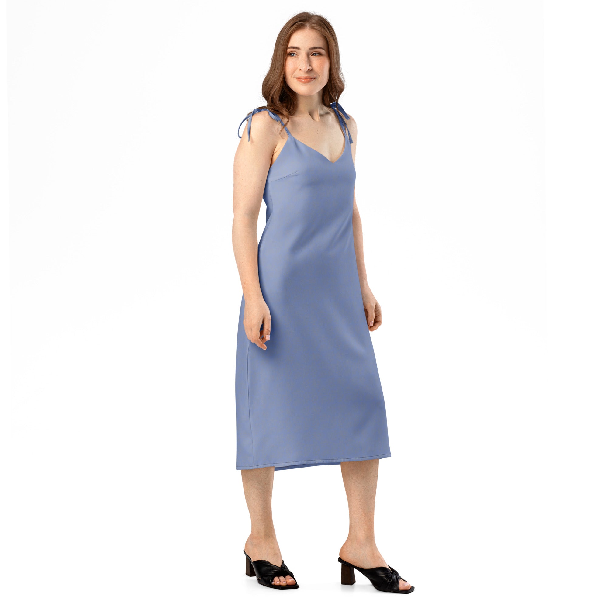 Kaelum Tie-Strap Midi Dress