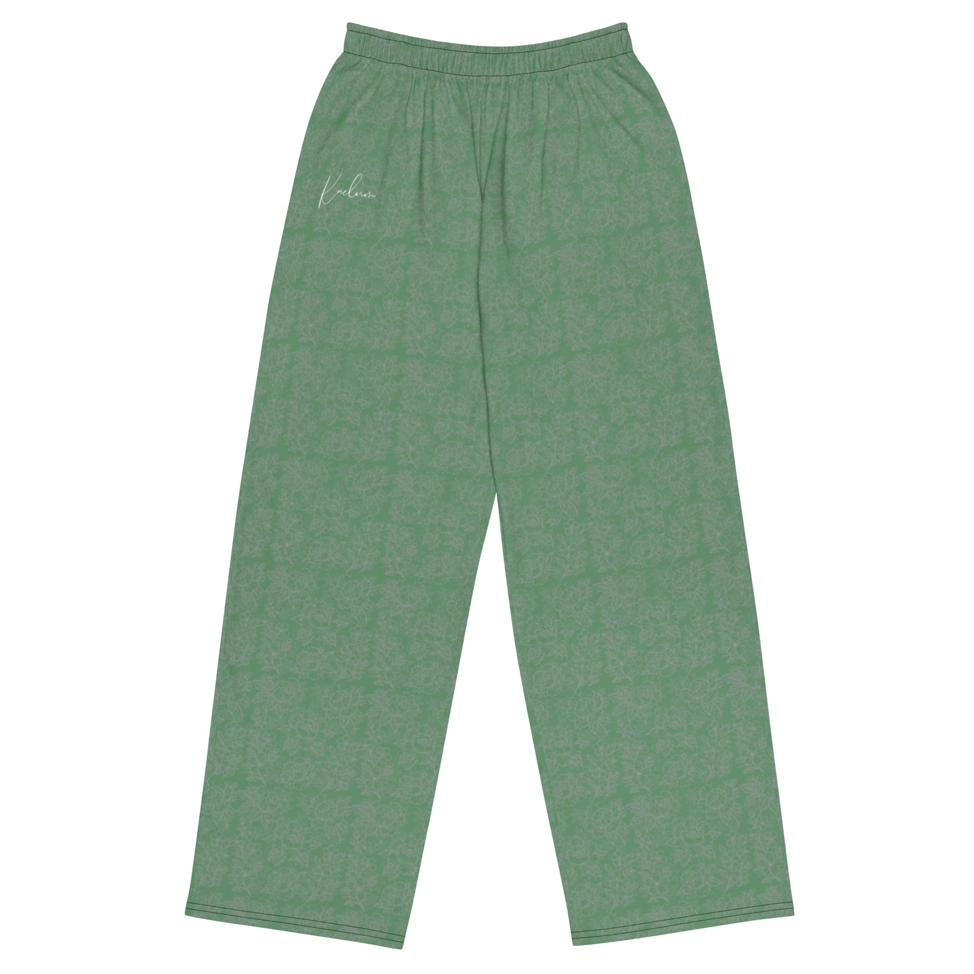 Kaelum Unisex Wide-Leg Pant Green Floral
