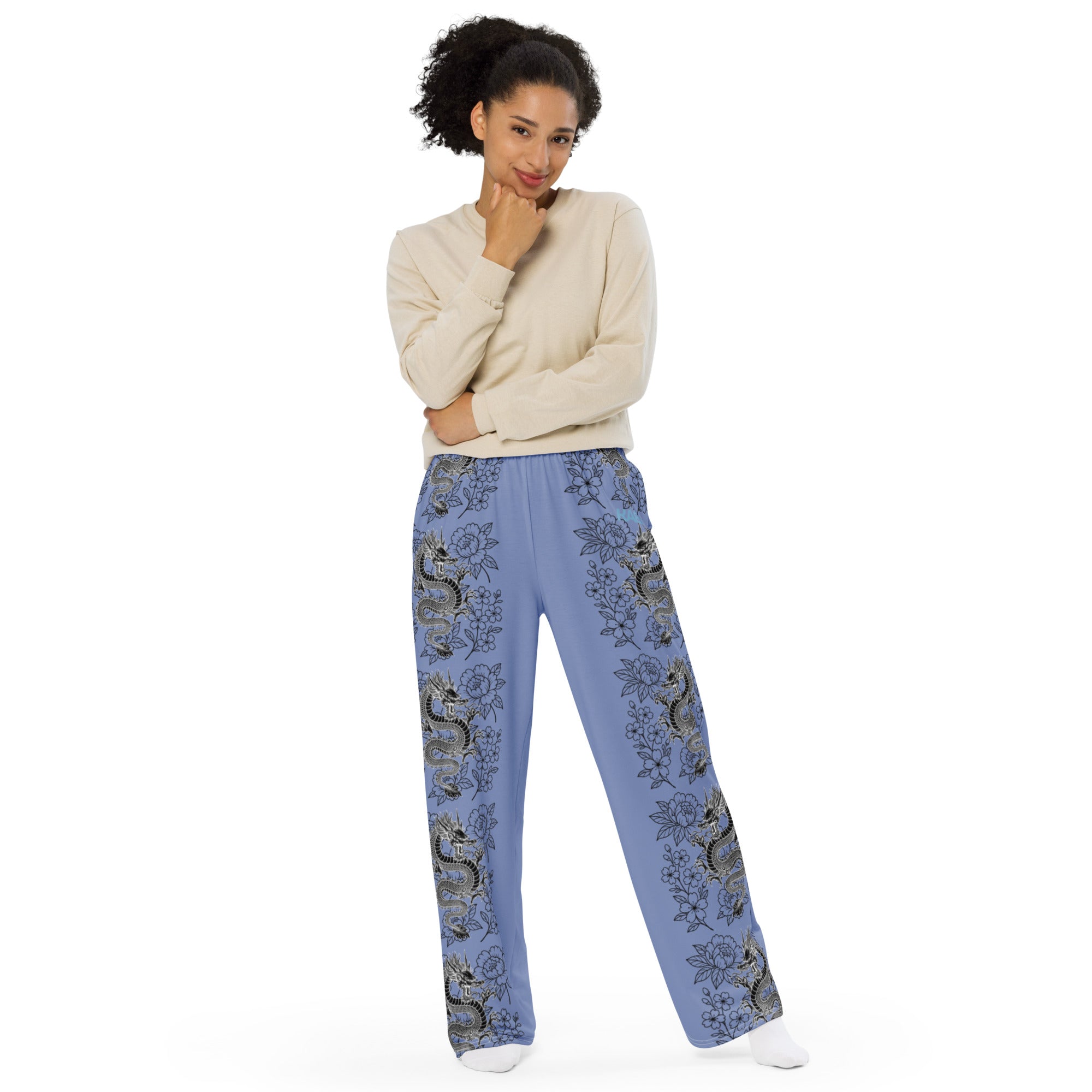 Kaelum Wide Leg Pant: Purple Tattoo