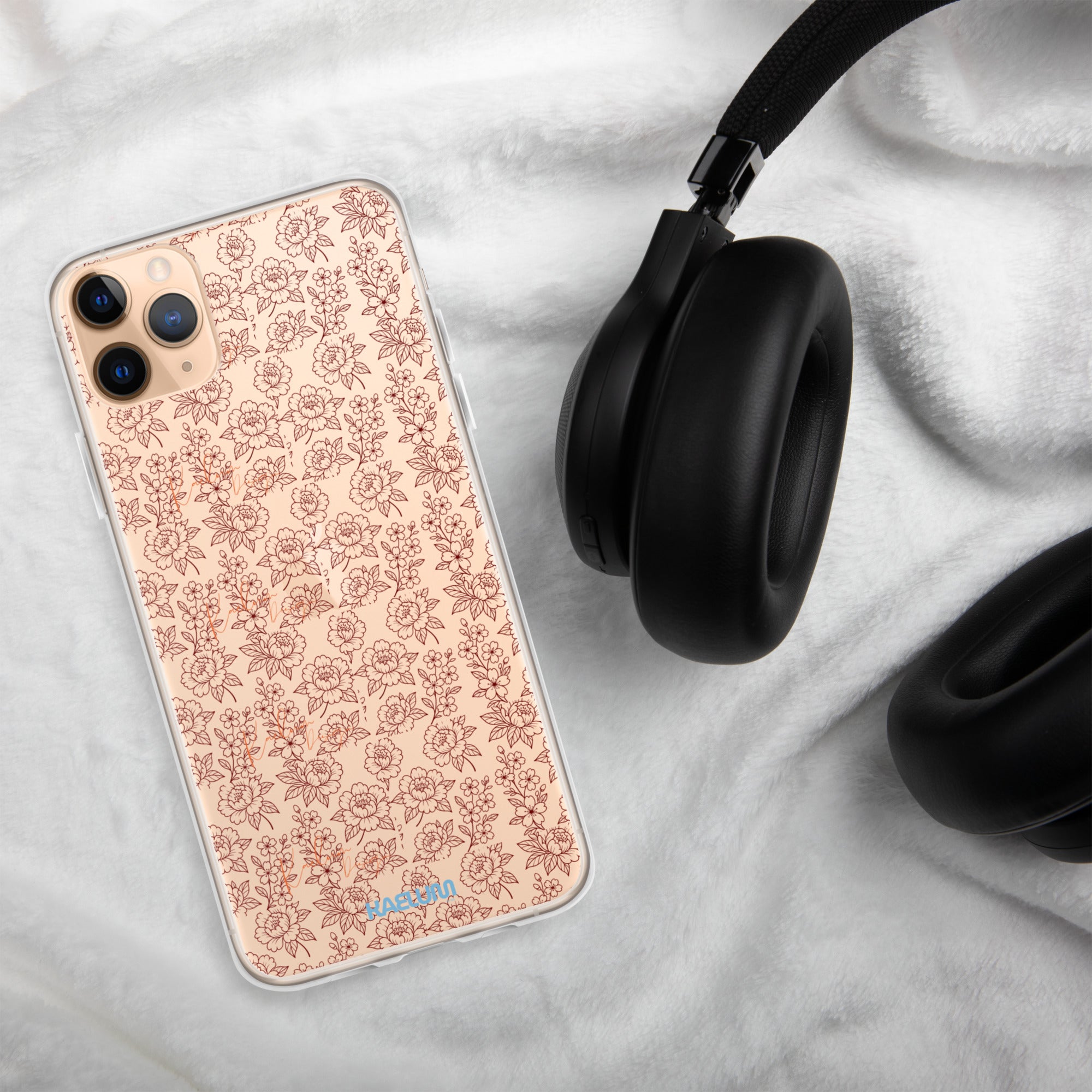 Kaelum Design Clear Case for iPhone®: Red Floral