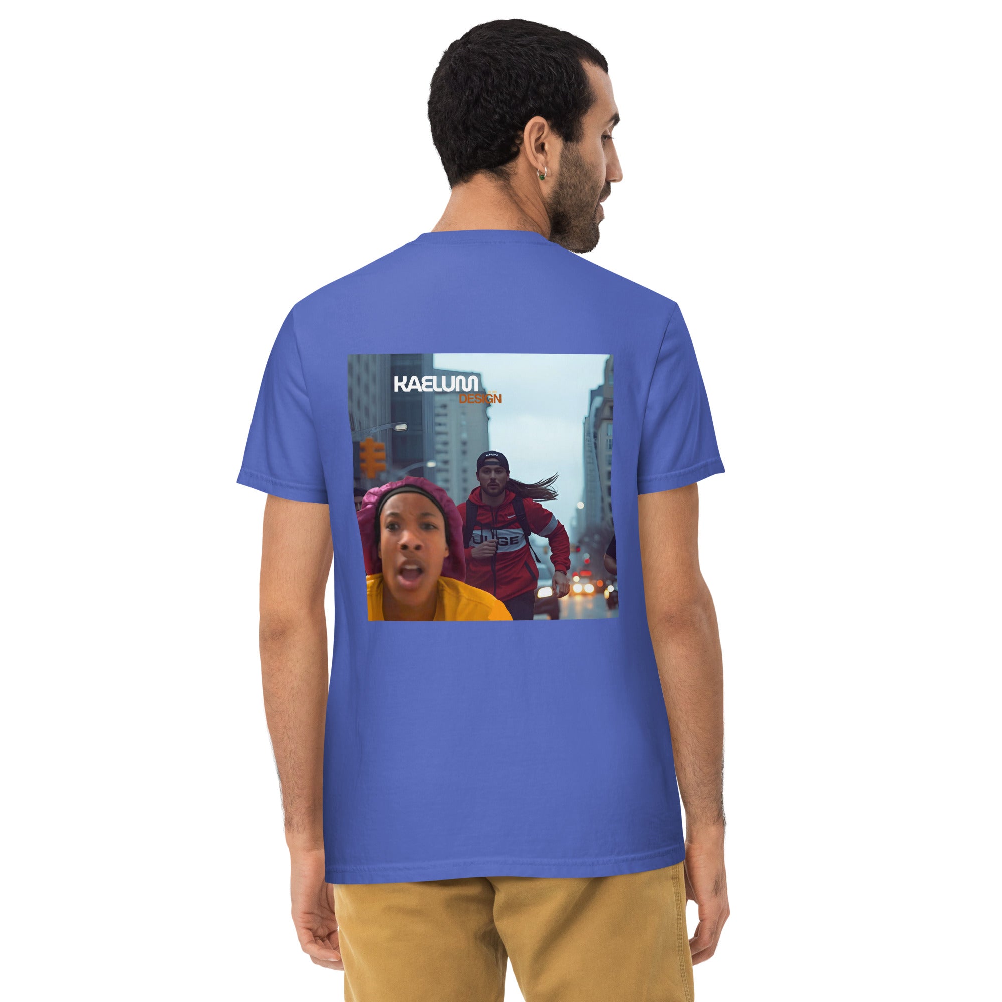 Kaelum Back Print Graphic Pocket Tee