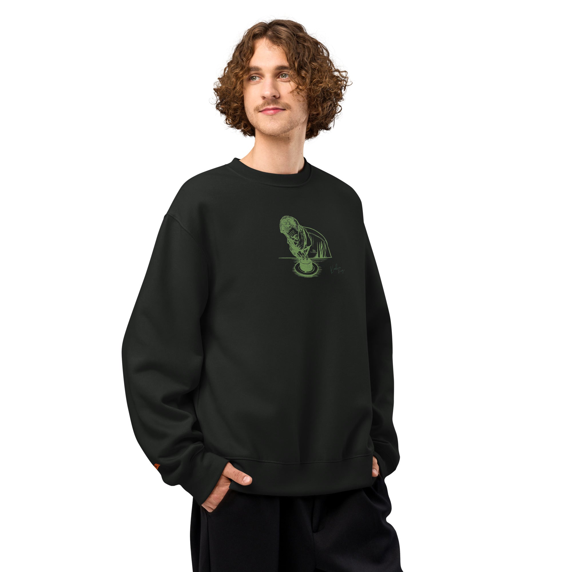 Kaelum Embroidered Oversized Heavyweight Crew